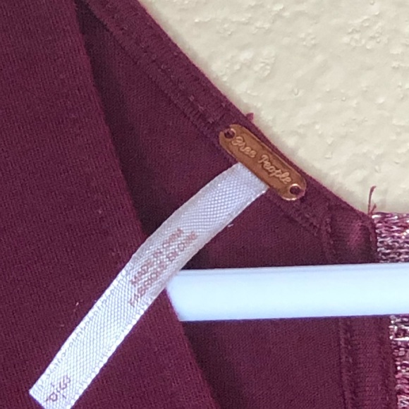 FREE PEOPLE burgundy sleeveless blouse - Picture 5 of 5